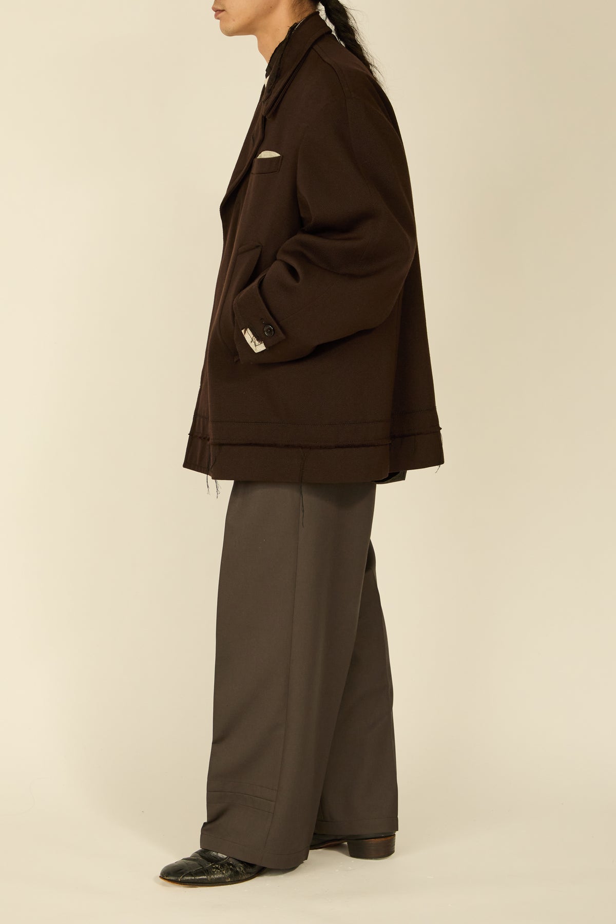 i'm here : GRANDPA JACKET : / BROWN