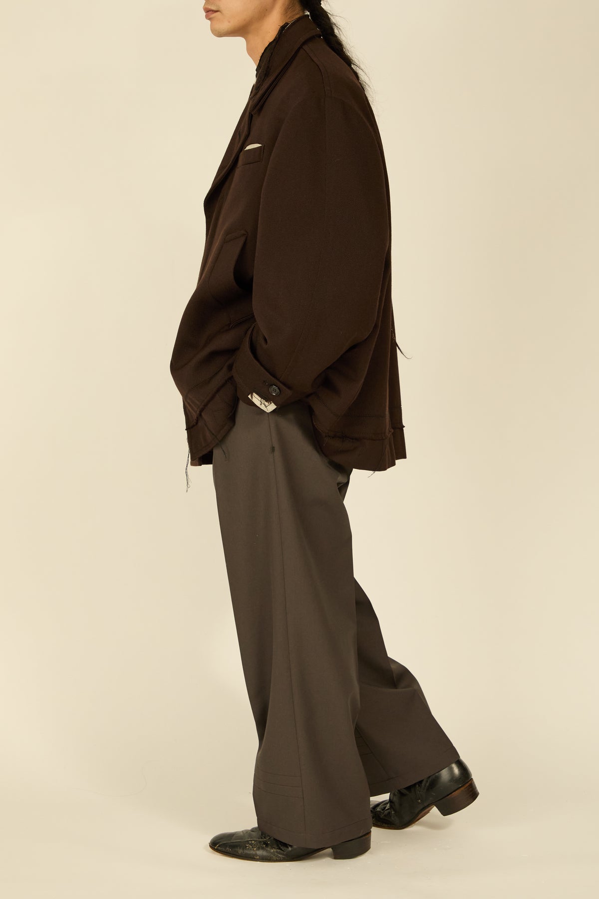 i'm here : GRANDPA JACKET : / BROWN