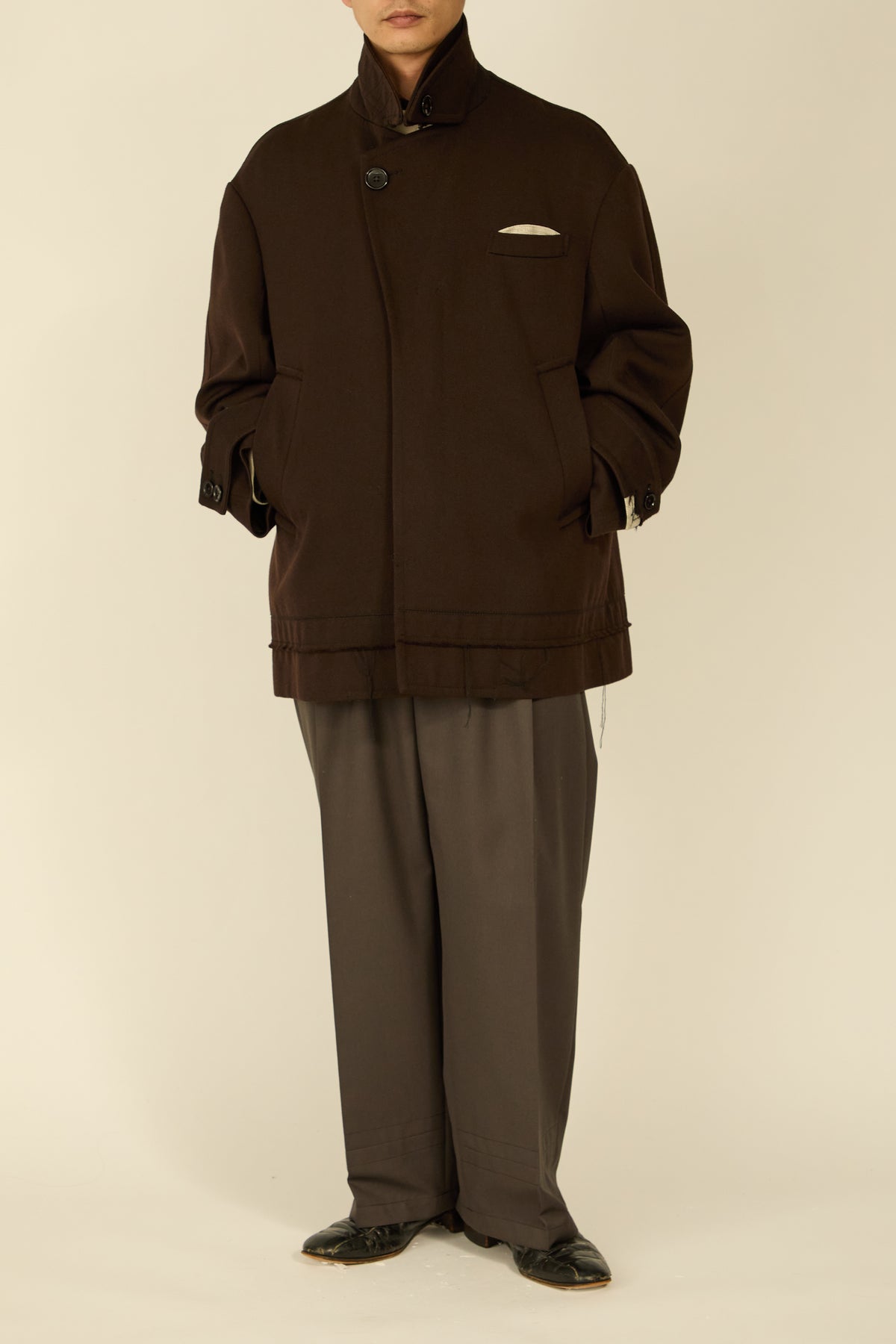 i'm here : GRANDPA JACKET : / BROWN