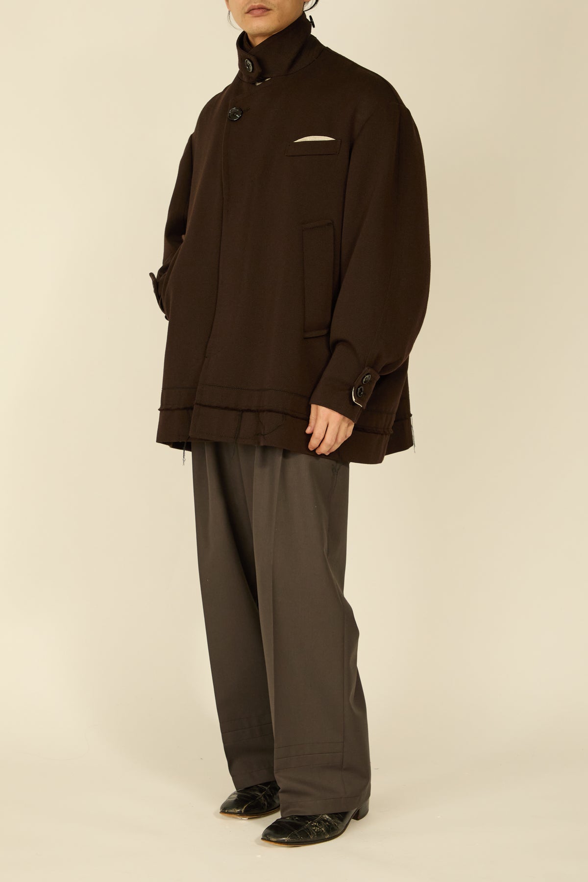 i'm here : GRANDPA JACKET : / BROWN