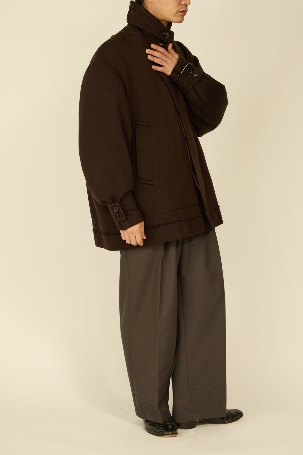 i'm here : GRANDPA JACKET : / BROWN