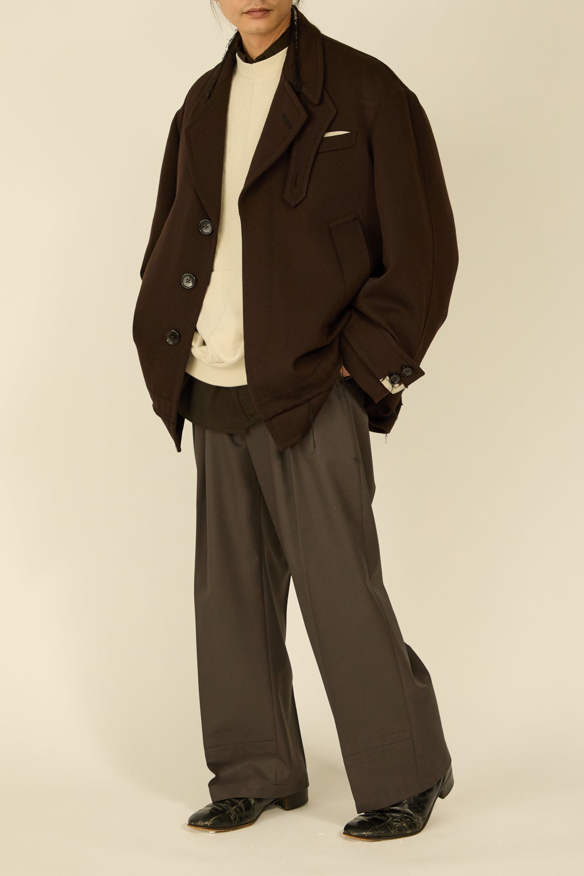 i'm here : GRANDPA JACKET : / BROWN