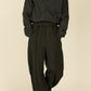 i'm here : " METAL " SWEAT PANTS : / BLACK