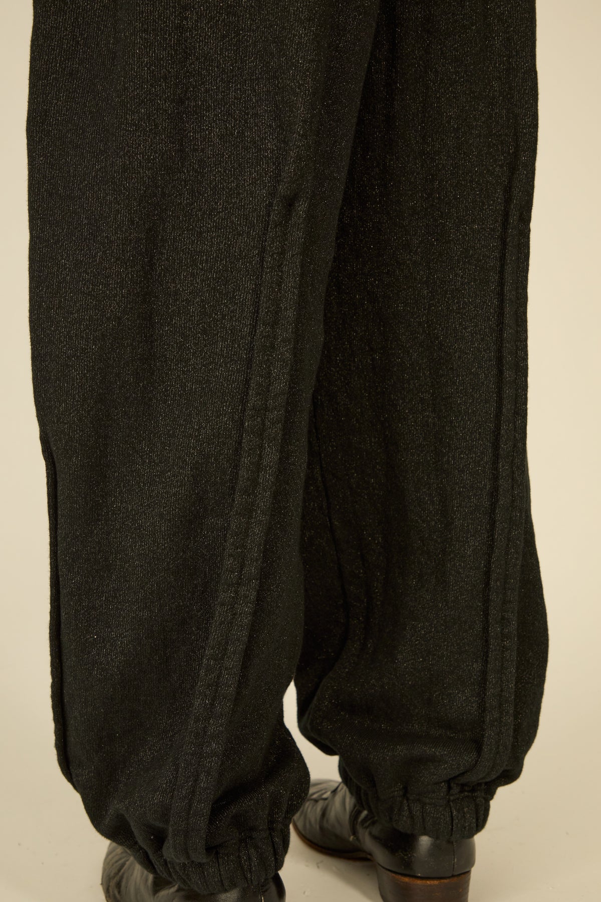 i'm here : " METAL " SWEAT PANTS : / BLACK