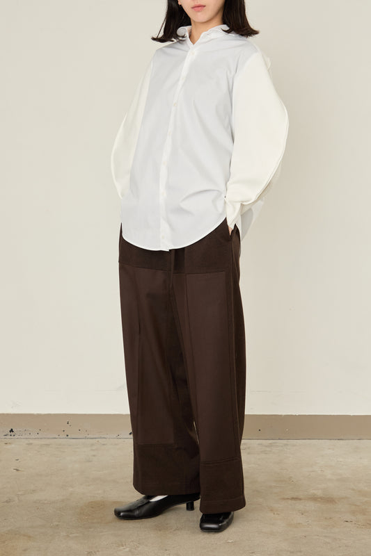 i'm here : KNIT SLEEVE : DOCKING SHIRTS / WHITE