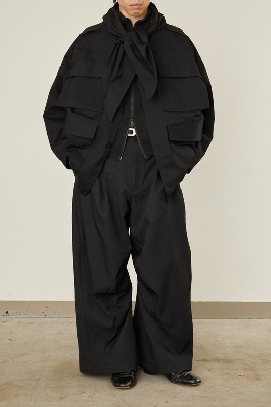 i'm here : HAOLI MILITARY :  JACKET / BLACK