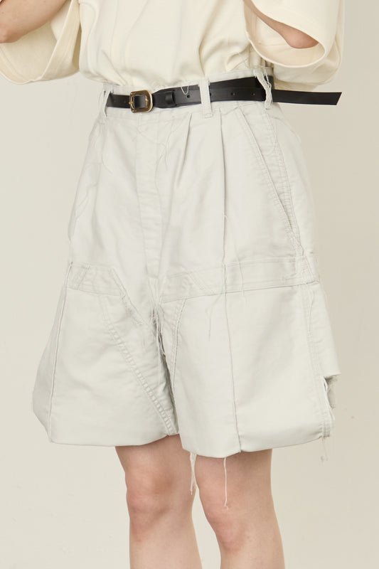 i'm here : REMAKE?? HALF?? : PANTS / ICE GRAY