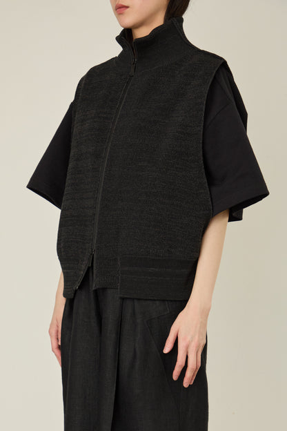 i'm here : DRIVER`S KNIT VEST : / GRAY