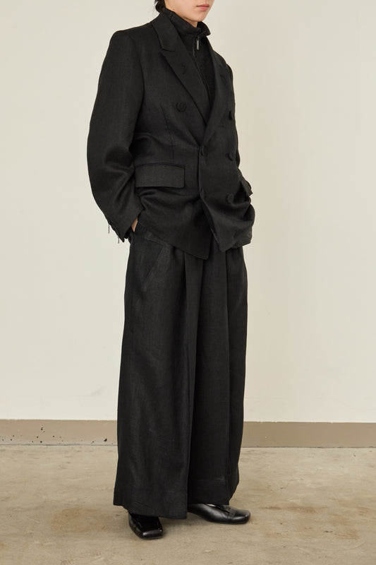 i'm here : GRANDPA  : LINEN JACKET / BLACK