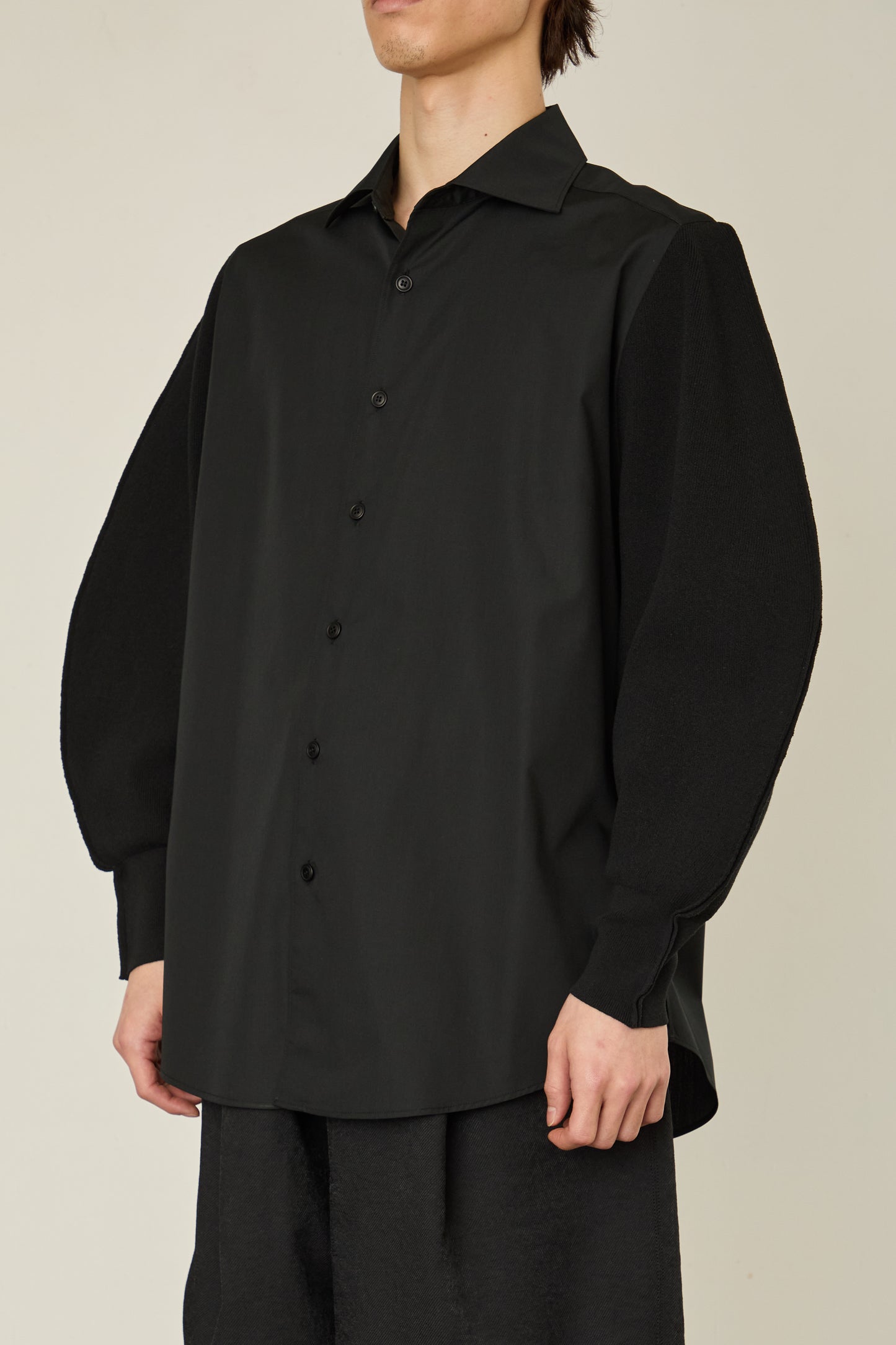 i'm here : KNIT SLEEVE : DOCKING SHIRTS