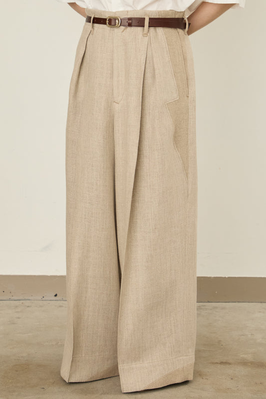 i'm here : LINEN WIDE PANTS :