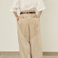 i'm here : LINEN WIDE PANTS :