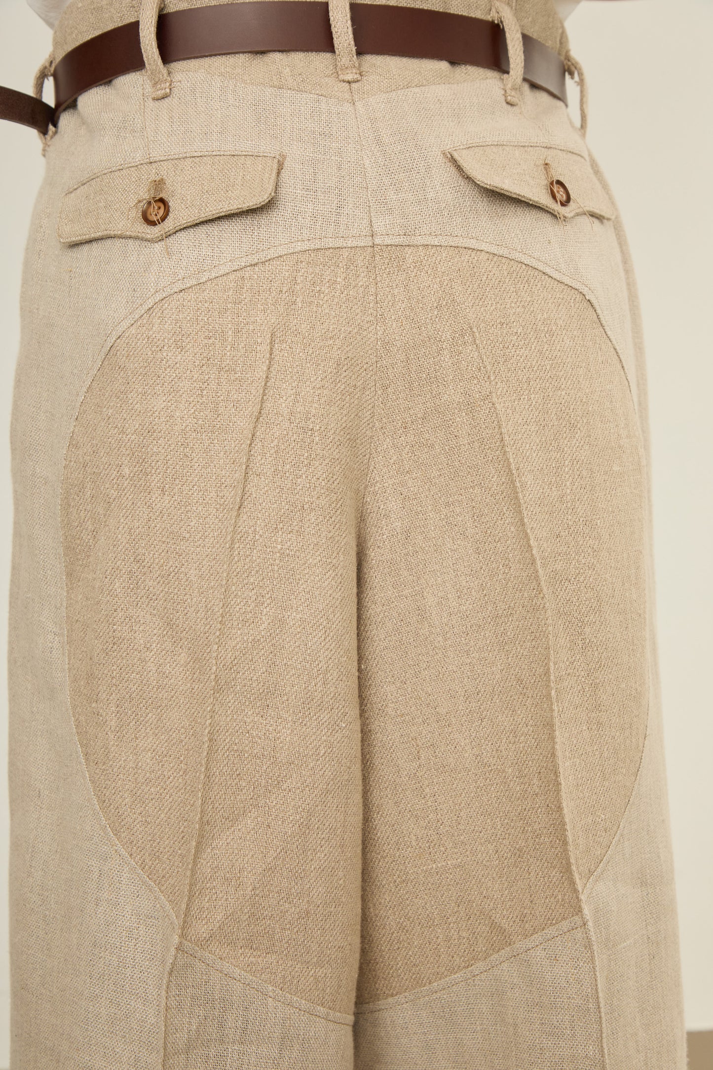 i'm here : LINEN WIDE PANTS :