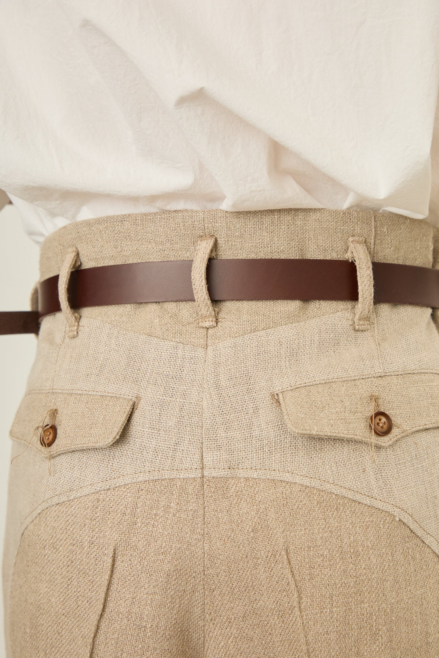 i'm here : LINEN WIDE PANTS :