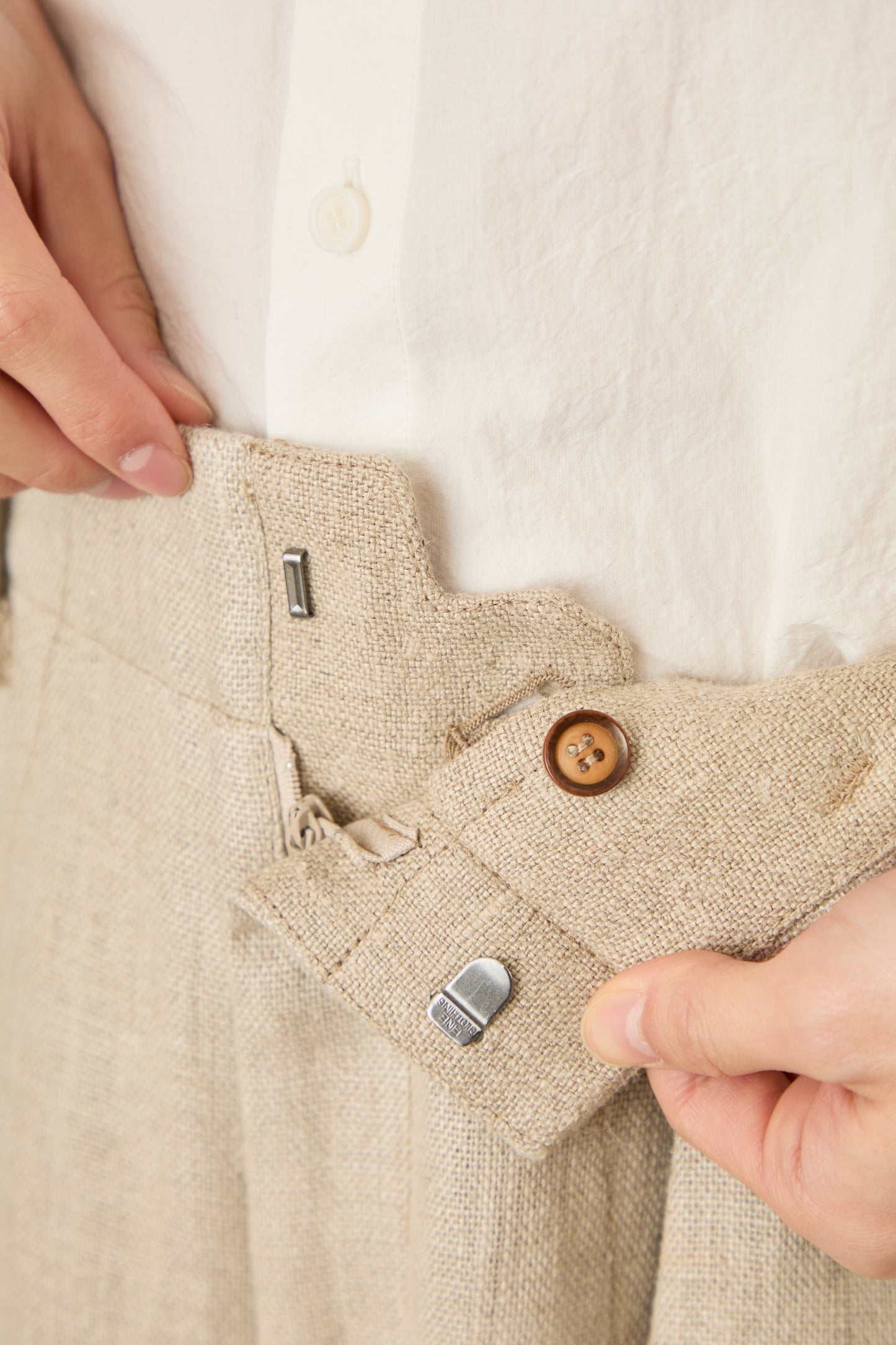 i'm here : LINEN WIDE PANTS :