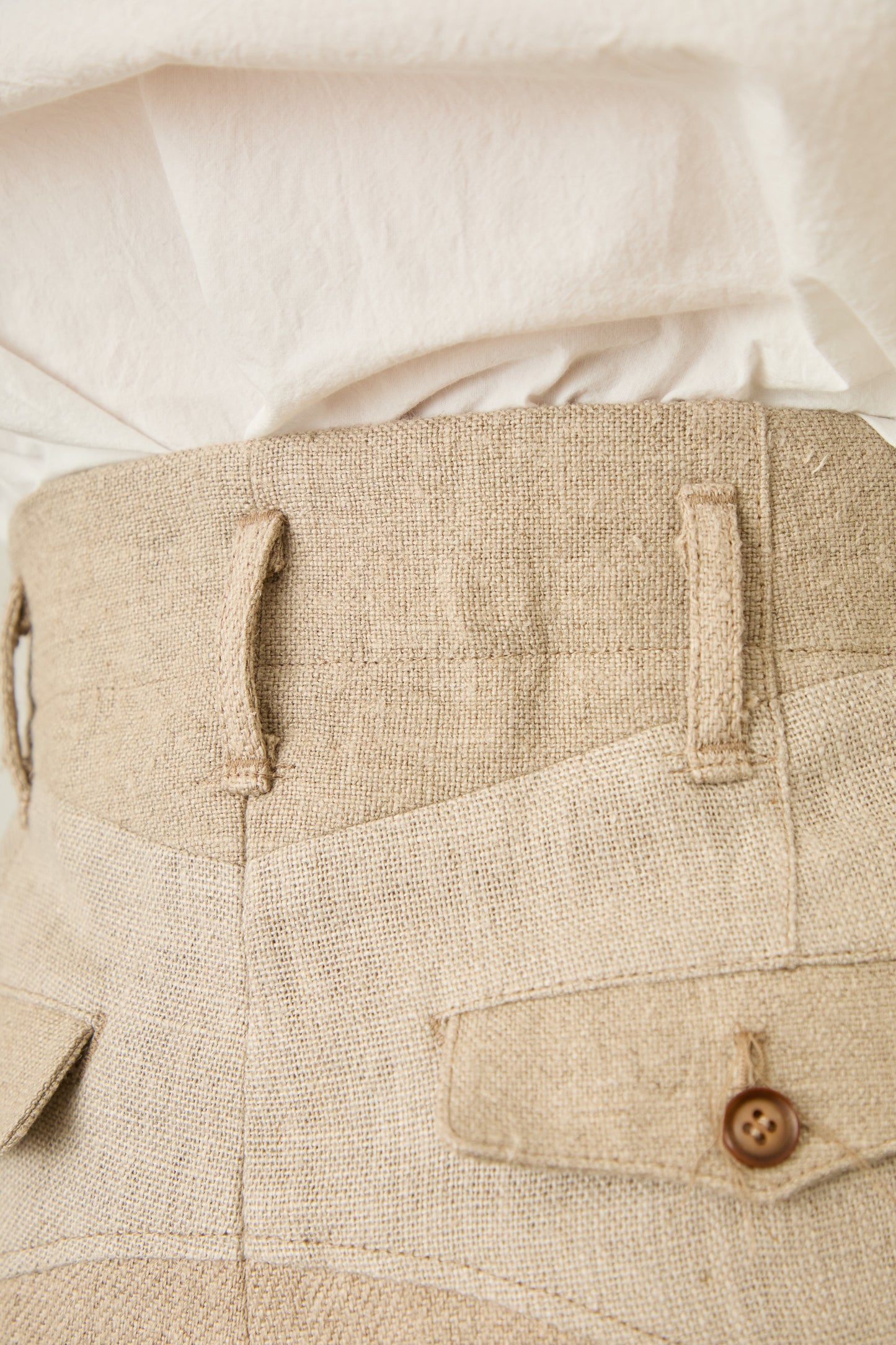 i'm here : LINEN WIDE PANTS :