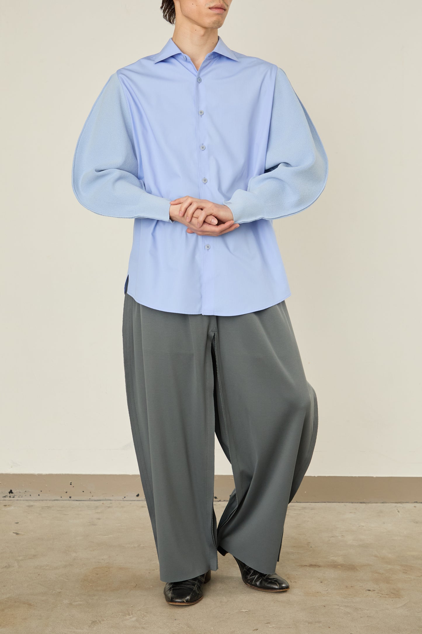 i'm here : KNIT SLEEVE : DOCKING SHIRTS