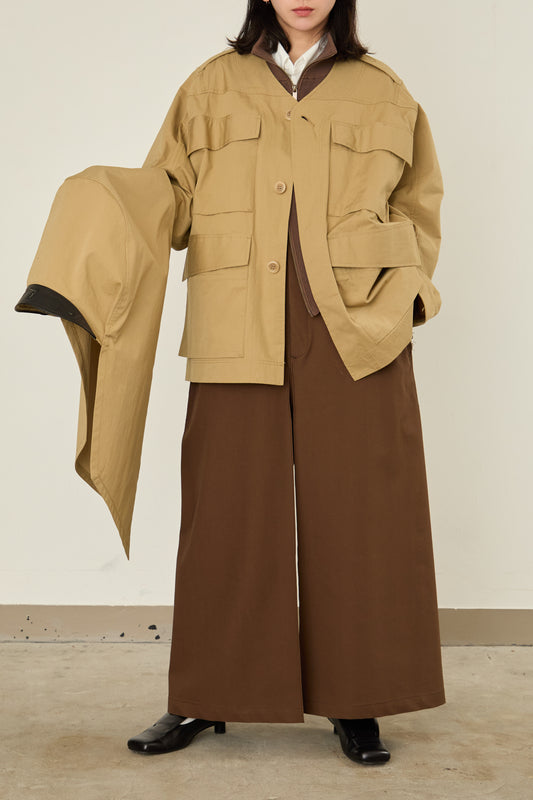 i'm here : HAOLI MILITARY :  JACKET / BEIGE