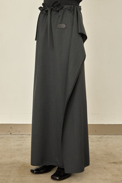 i'm here : UN(I)FORM : " FLAT " SKIRT / GRAY