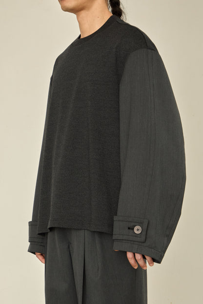 i'm here : UN(I)FORM JERSEY : DOCKING PULL OVER / GRAY
