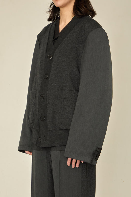 i'm here : UN(I)FORM JERSEY : DOCKING CARDIGAN / GRAY