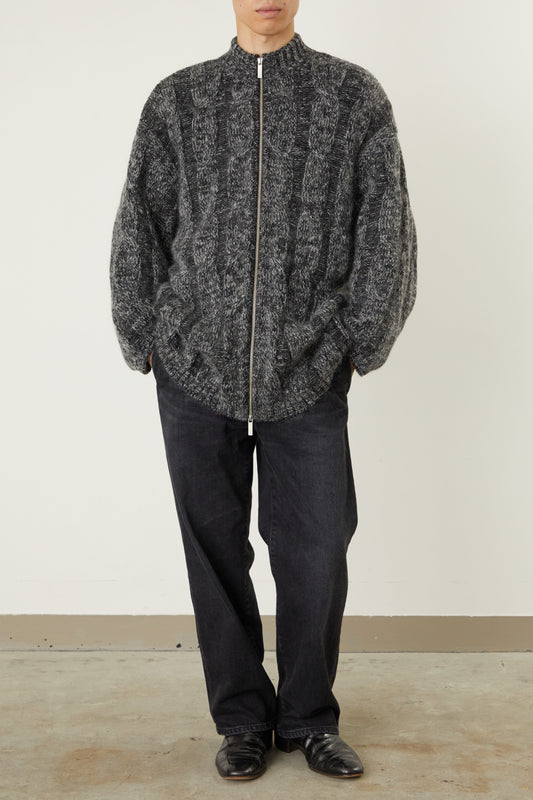 i'm here : COTTON WOOL MOHAIR : DRIVER`S CABLE  KNIT