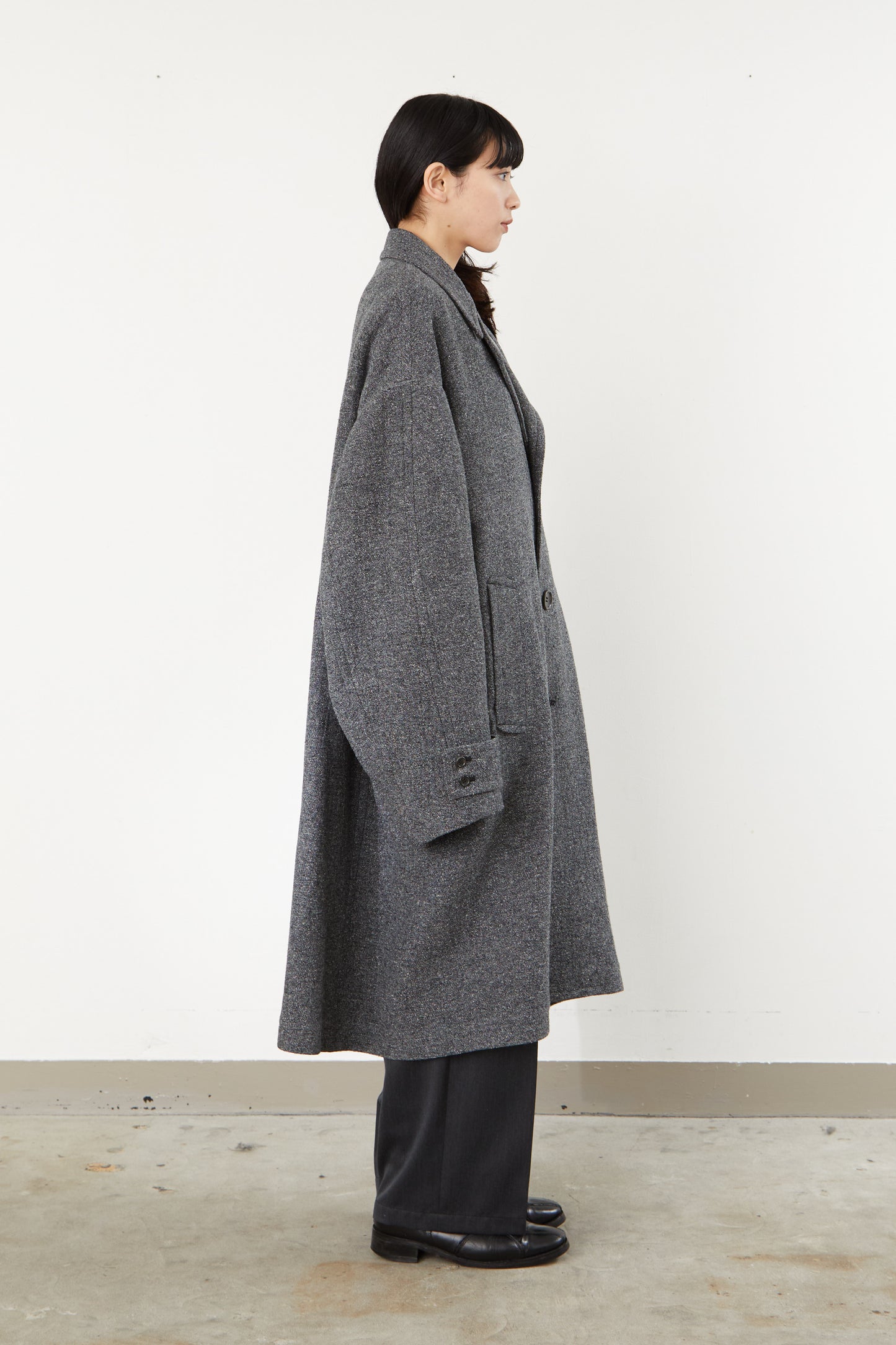 i'm here : COTTON SILK : GRANDPA COAT