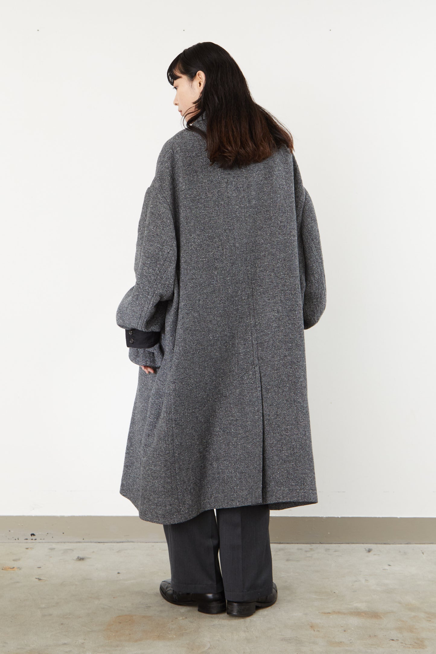 i'm here : COTTON SILK : GRANDPA COAT