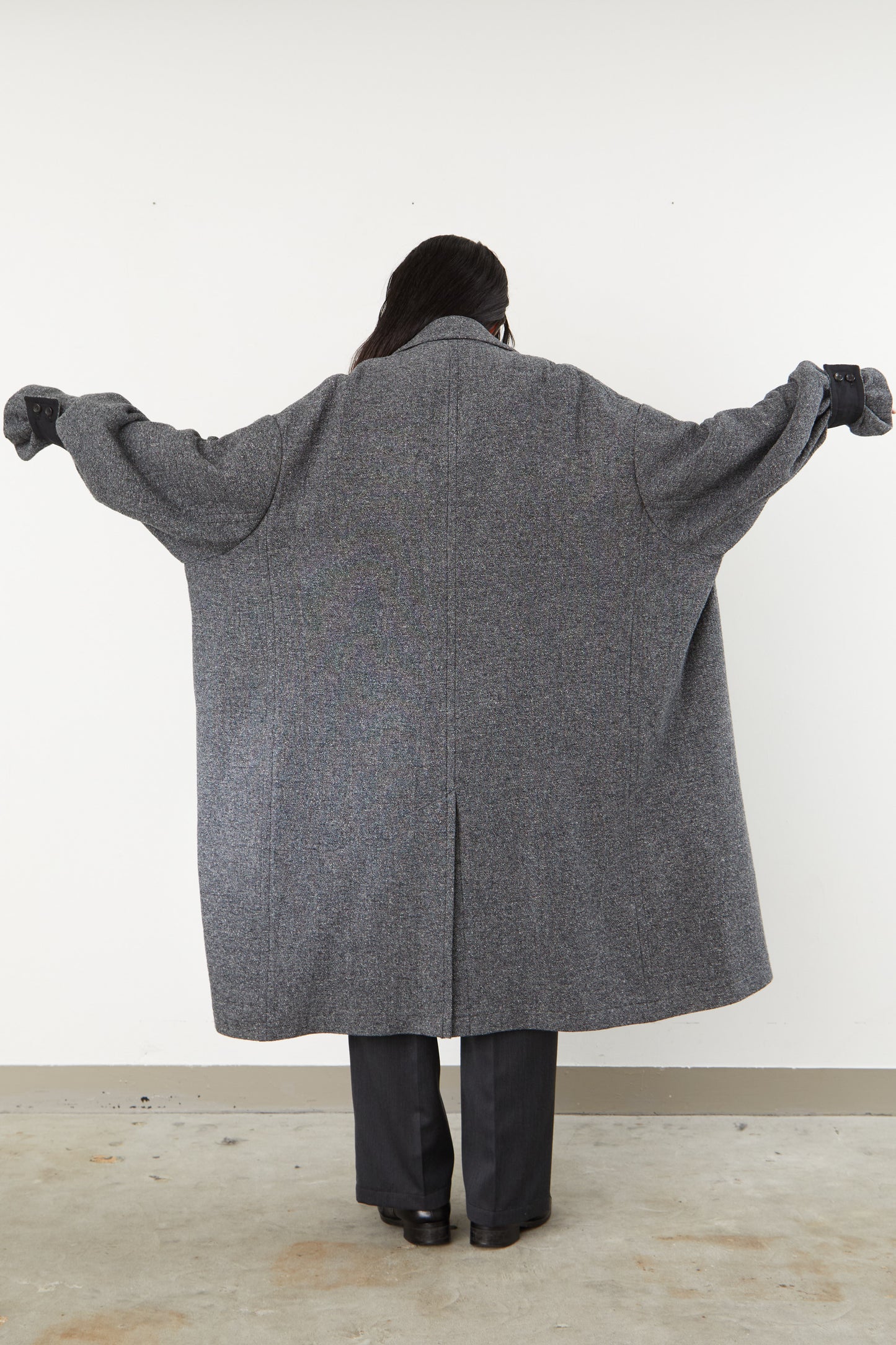 i'm here : COTTON SILK : GRANDPA COAT