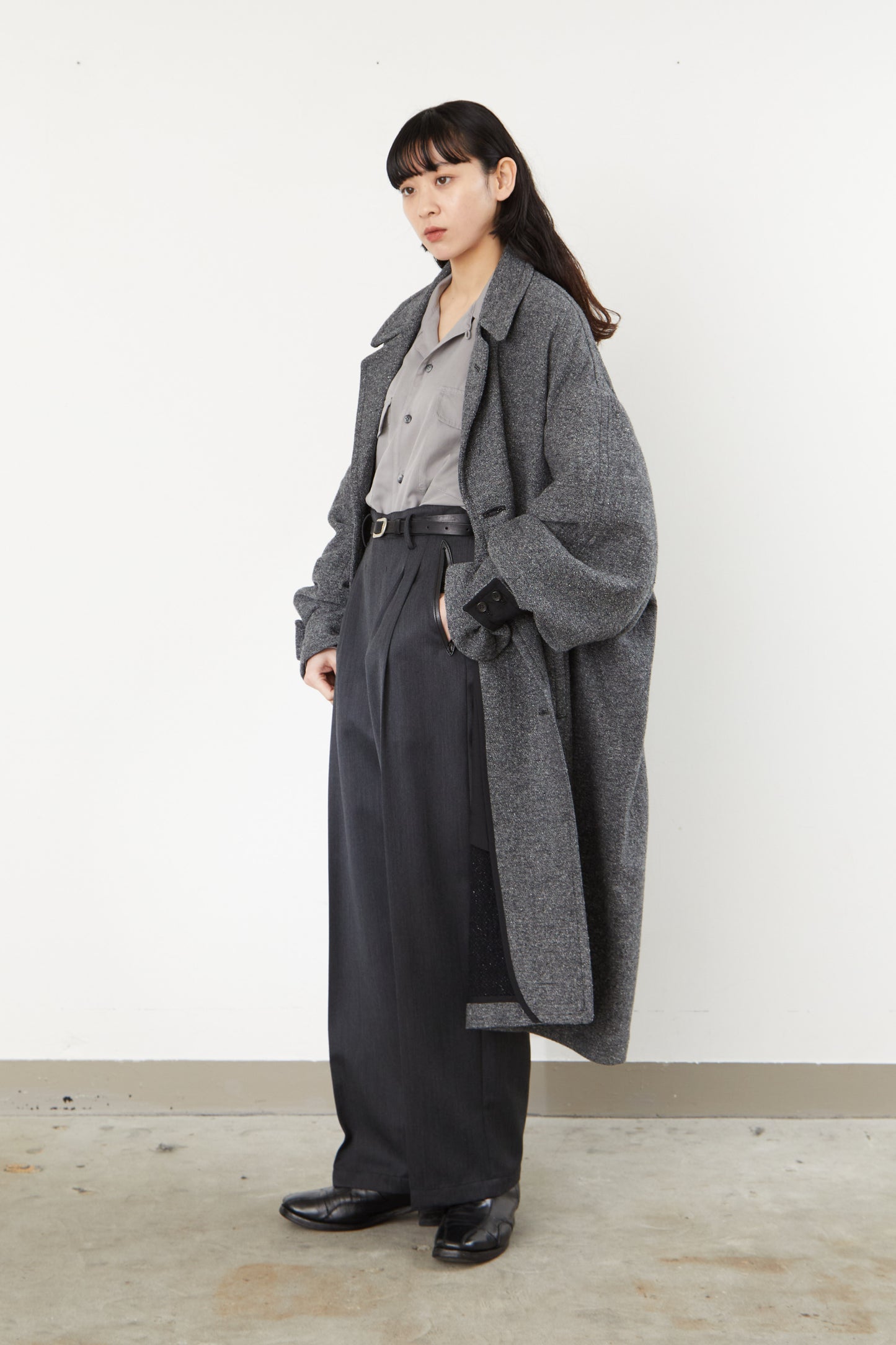 i'm here : COTTON SILK : GRANDPA COAT