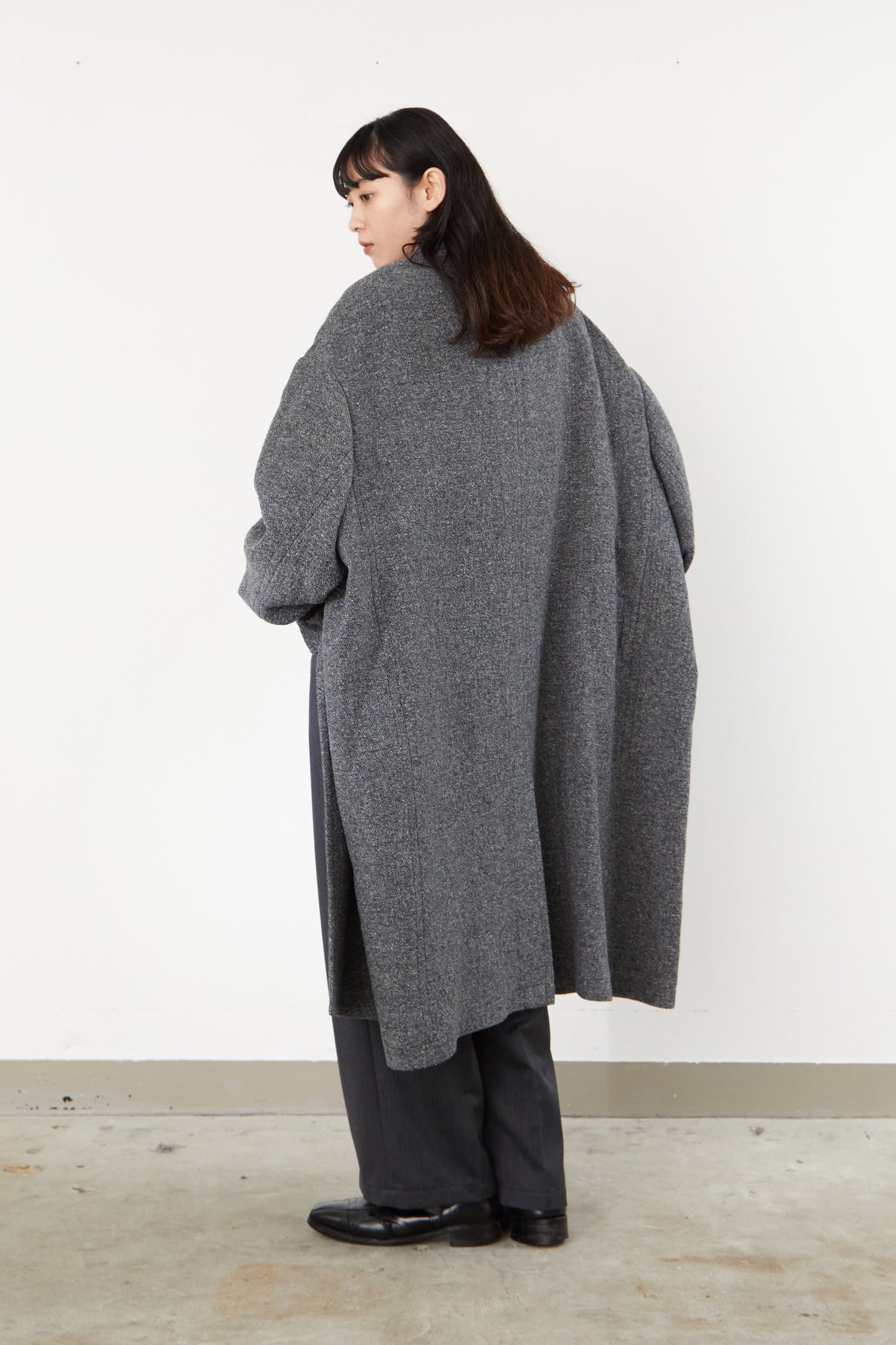 i'm here : COTTON SILK : GRANDPA COAT